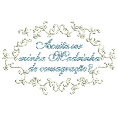 Matriz de matriz Matriz De Bordado Moldura Batizado 2